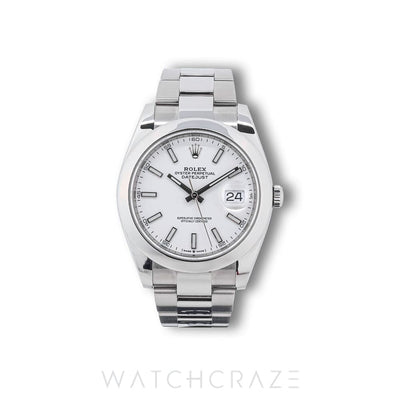 2019 ROLEX DATEJUST WHITE DIAL 41mm 126300