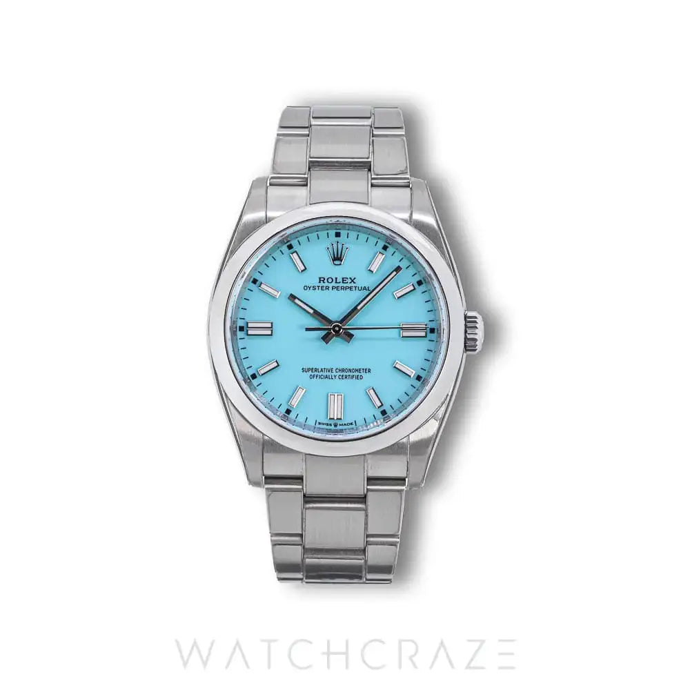 2023 ROLEX OYSTER PERPETUAL TURQUOISE DIAL 36MM 126000