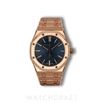 2024 AUDEMARS PIGUET ROYAL OAK ROSE GOLD BLUE DIAL 41MM (STICKERS APPLIED) 15400OR.OO.1220OR.03