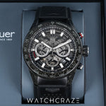 2021 TAG HEUER CARRERA SKELETON CARBON RUBBER 45MM CBG2A91.FT6173