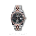 2023 ROLEX DATEJUST TWO TONE ROSE GOLD AND STEEL WIMBLEDON DIAL 41MM 126331