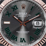 2023 ROLEX DATEJUST TWO TONE ROSE GOLD AND STEEL WIMBLEDON DIAL 41MM 126331