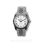 2023 ROLEX DATEJUST FLUTED JUBILEE WHITE ROMAN DIAL 41MM 126334