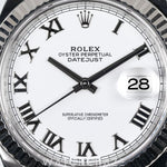 2023 ROLEX DATEJUST FLUTED JUBILEE WHITE ROMAN DIAL 41MM 126334