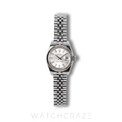2007 ROLEX LADIES DATEJUST FLUTED JUBILEE SILVER DIAL 26MM 179174