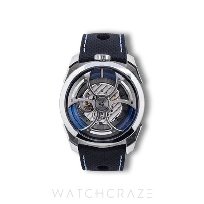 MB&F M.A.D EDITION 1S EDITION 42MM ICE BLUE DIAL STAINLESS STEEL M.A.D.1S