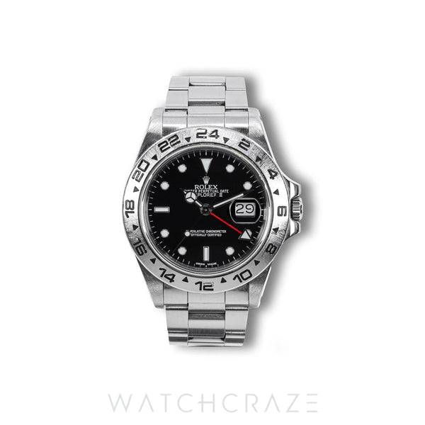 1990 ROLEX EXPLORER II BLACK DIAL 40MM STAINLESS STEEL 16550