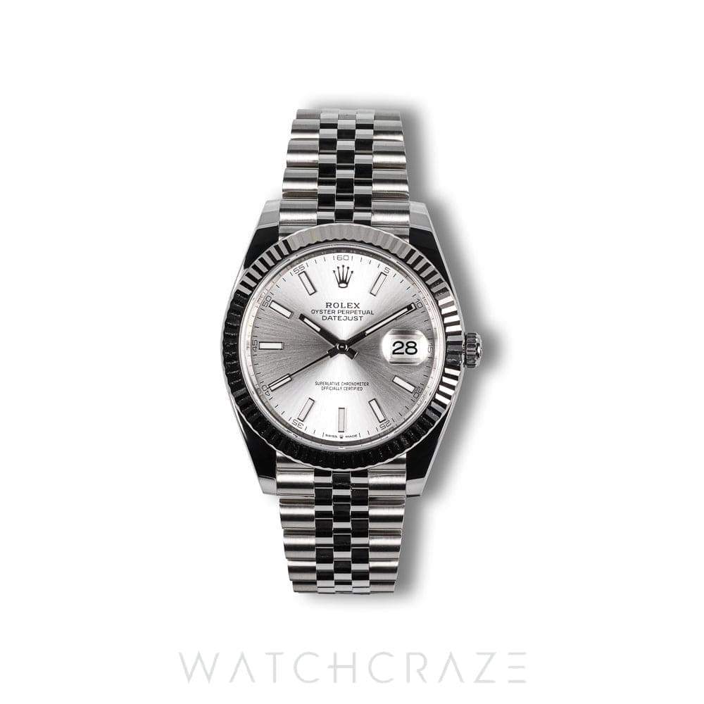 2025 ROLEX DATEJUST FLUTED JUBILEE SILVER DIAL 41MM 126334
