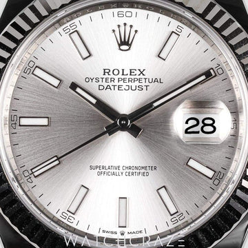 2025 ROLEX DATEJUST FLUTED JUBILEE SILVER DIAL 41MM 126334