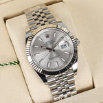 2025 ROLEX DATEJUST FLUTED JUBILEE SILVER DIAL 41MM 126334