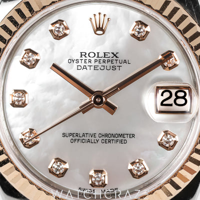 2015 ROLEX DATEJUST 31 MOTHER OF PEARL 31MM 178271