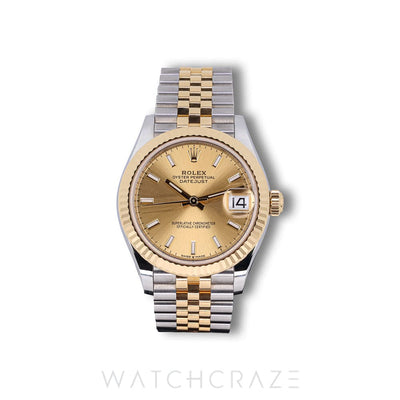 2024 ROLEX DATEJUST TWO TONE YELLOW GOLD AND STEEL 31MM 278273