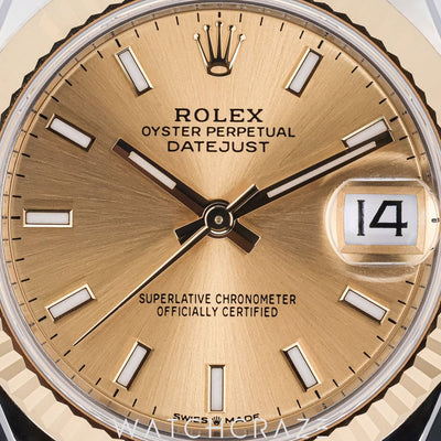 2024 ROLEX DATEJUST TWO TONE YELLOW GOLD AND STEEL 31MM 278273