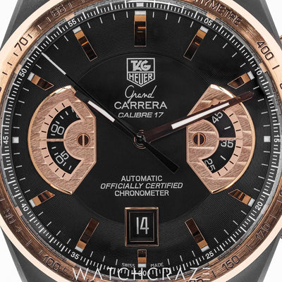 2012 TAG HEUER GRAND CARRERA BLACK DIAL CAV518E.FT6016