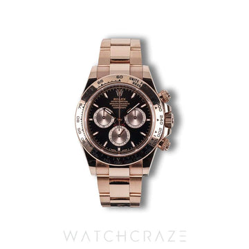 2025 ROLEX DAYTONA ROSE GOLD BLACK DIAL 40MM 126505