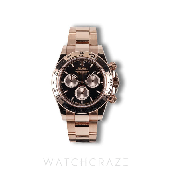 2025 ROLEX DAYTONA ROSE GOLD BLACK DIAL 40MM 126505