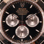 2025 ROLEX DAYTONA ROSE GOLD BLACK DIAL 40MM 126505