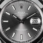 2024 ROLEX DATEJUST SMOOTH OYSTER RODIUM DIAL 41MM 126300