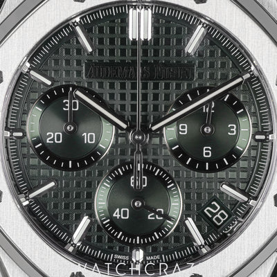 2025 AUDEMARS PIGUET ROYAL OAK CHRONOGRAPH GREEN DIAL 41MM 26240ST.OO.1320ST.08