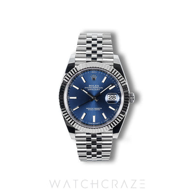 2025 ROLEX DATEJUST FLUTED JUBILEE BLUE DIAL 41MM 126334