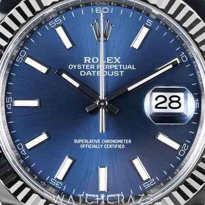 2025 ROLEX DATEJUST FLUTED JUBILEE BLUE DIAL 41MM 126334