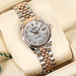 2021 ROLEX DATEJUST TWO TONE ROSE GOLD MOP DIAMONDS 28MM 279174