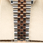 2022 ROLEX DATEJUST TWO TONE ROSE GOLD AND STEEL ROSE GOLD DIAL DIAMOND BEZEL 36MM 126281RBR