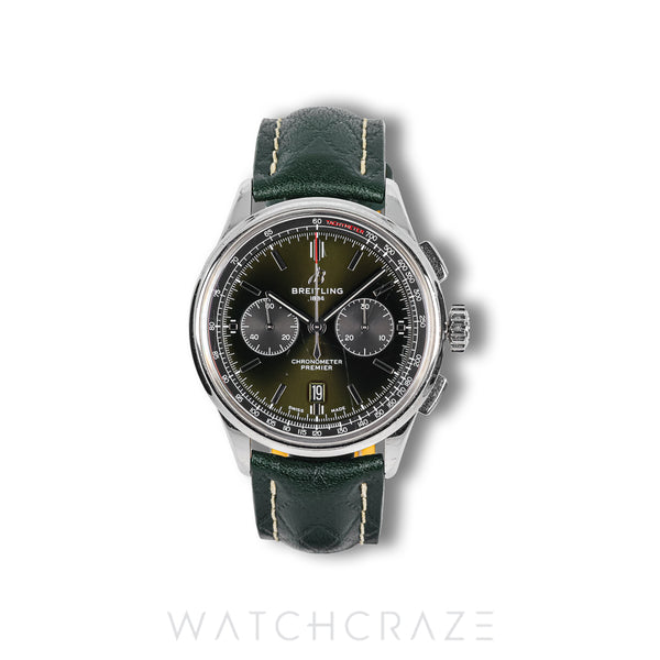 2020 BREITLING PREMIER B01 CHRONOGRAPH BENTLEY BRITISH RACING GREEN DIAL 42MM AB0118A11L1A1