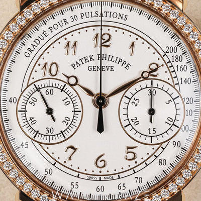 2021 PATEK PHILIPPE COMPLICATIONS CHRONOGRAPH RG DIAMOND BEZEL 38MM 7150/250R-001