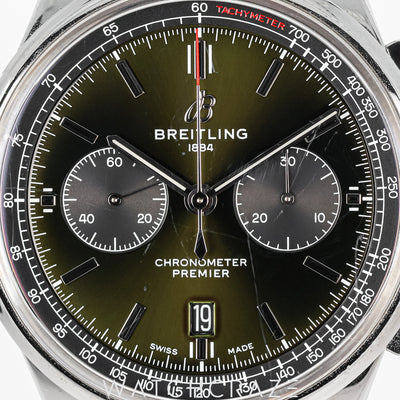 2020 BREITLING PREMIER B01 CHRONOGRAPH BENTLEY BRITISH RACING GREEN DIAL 42MM AB0118A11L1A1