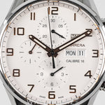 2018  TAG HEUER CALIBRE 16 WHITE DIAL 43MM CV2A1AC.BA0738