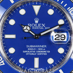 2010 ROLEX SUBMARINER DATE WHITE GOLD BLUE DIAL SMURF 40MM 116619LB