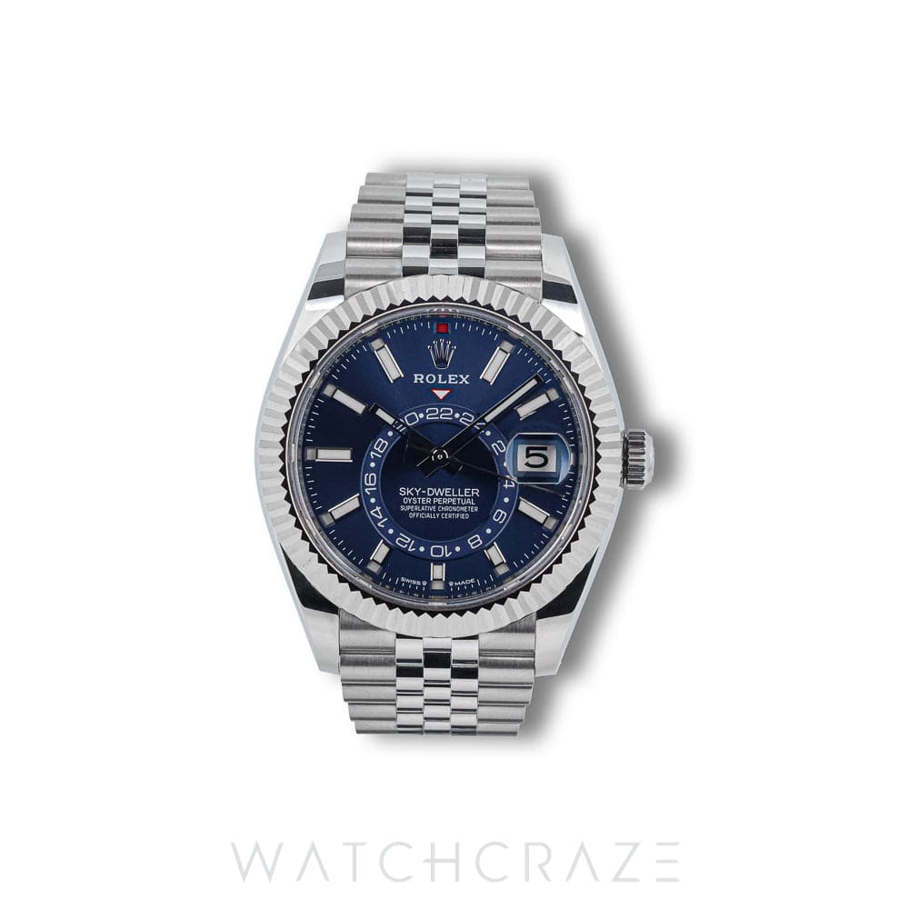 2022 ROLEX SKY-DWELLER BLUE DIAL 42MM 326934 STAINLESS STEEL