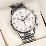 2018  TAG HEUER CALIBRE 16 WHITE DIAL 43MM CV2A1AC.BA0738