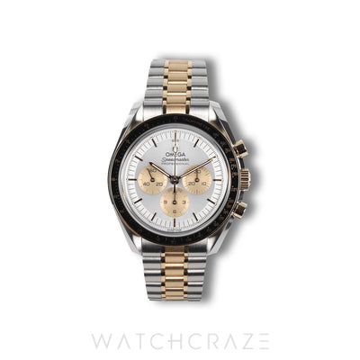 2025 OMEGA SPEEDMASTER MOONWATCH TWO TONE GOLD AND STEEL MOONSHINE DIAL 42MM 310.20.42.50.02.001