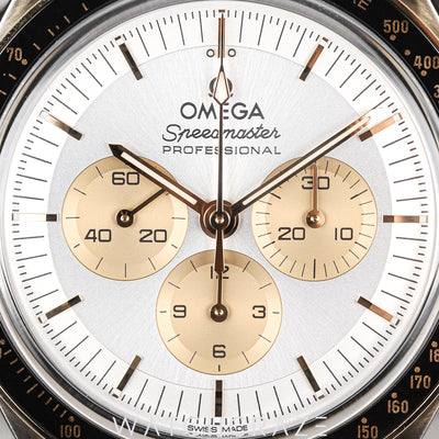 2025 OMEGA SPEEDMASTER MOONWATCH TWO TONE GOLD AND STEEL MOONSHINE DIAL 42MM 310.20.42.50.02.001