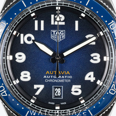 TAG HEUER AUTAVIA CHRONOMETER BLUE DIAL 42MM WBE5116.FC8266