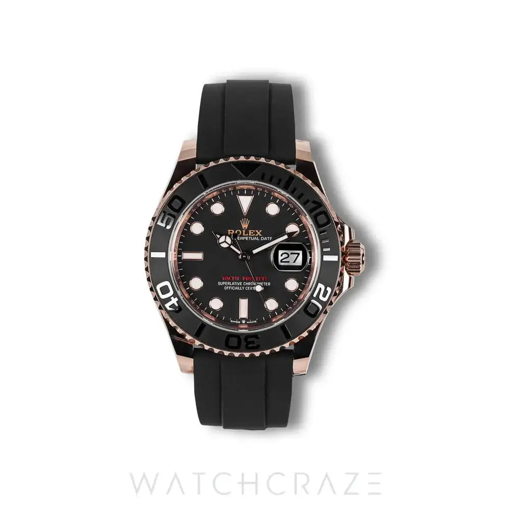 2024 ROLEX YACHTMASTER ROSE GOLD OYSTERFLEX 40MM 126655