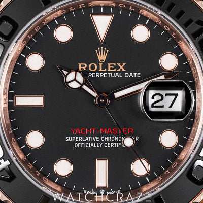 2024 ROLEX YACHTMASTER ROSE GOLD OYSTERFLEX 40MM 126655