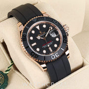 2024 ROLEX YACHTMASTER ROSE GOLD OYSTERFLEX 40MM 126655