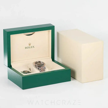 2023 ROLEX DATEJUST TWO TONE ROSE GOLD AND STEEL WIMBLEDON DIAL 41MM 126331