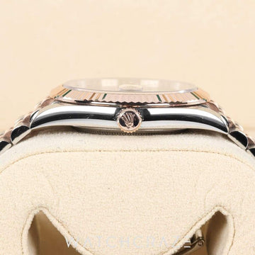 2023 ROLEX DATEJUST TWO TONE ROSE GOLD AND STEEL WIMBLEDON DIAL 41MM 126331