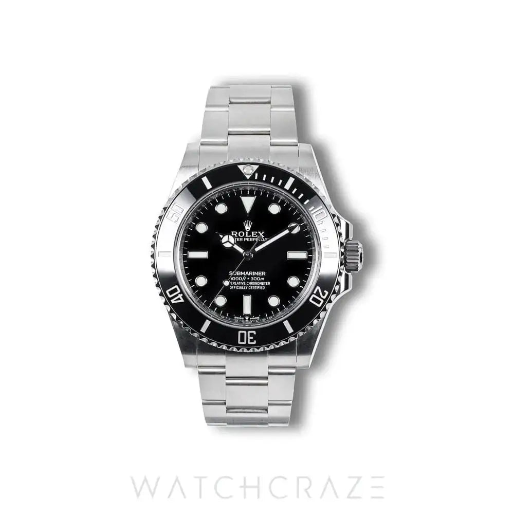 2024 ROLEX SUBMARINER NO DATE BLACK DIAL STAINLESS STEEL 41MM 124060