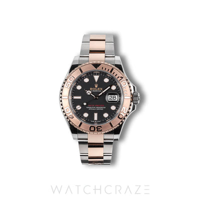 2022 ROLEX YACHTMASTER TWO TONE BLACK DIAL 40MM 126621