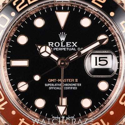 2024 ROLEX GMT MASTER II ROSE GOLD ROOT BEER 40MM 126715CHNR