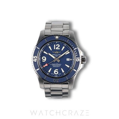 2019 BREITLING SUPEROCEAN II AUTOMATIC BLUE DIAL 44MM A17367D81C1A1