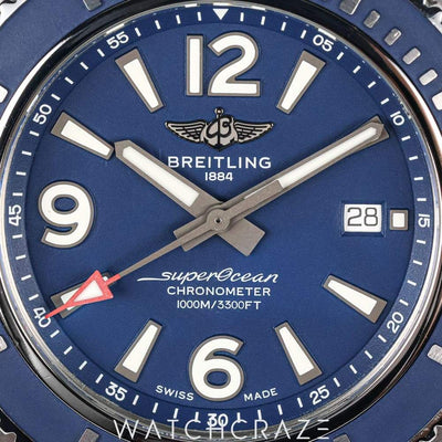 2019 BREITLING SUPEROCEAN II AUTOMATIC BLUE DIAL 44MM A17367D81C1A1