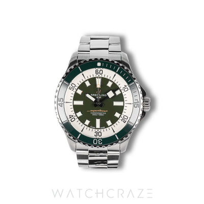 2022 BREITLING SUPEROCEAN AUTOMATIC GREEN DIAL 44MM A17376