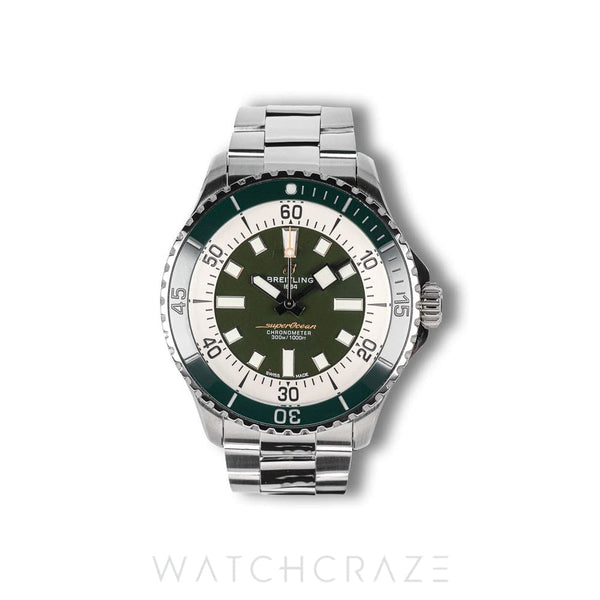 2022 BREITLING SUPEROCEAN AUTOMATIC GREEN DIAL 44MM A17376