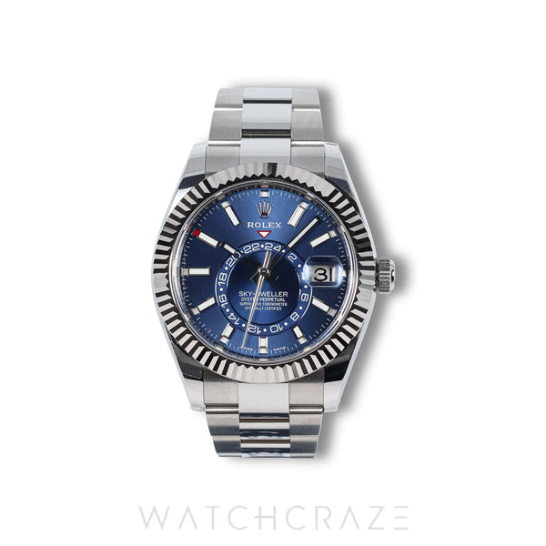 2021 ROLEX SKY-DWELLER OYSTER BRACELET BLUE DIAL 42MM 326934